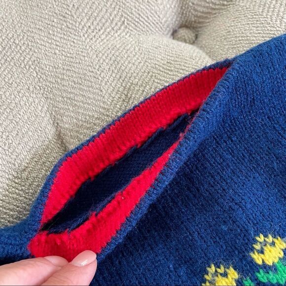 Vintage 80s Maine Mad Hatter Hearts Flowers Sweater 18m 2T - Picture 6 of 6